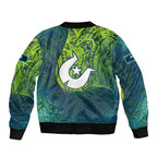Torres Strait Islands Bomber Jacket Vibrant Polynesian Tribal Pattern Art