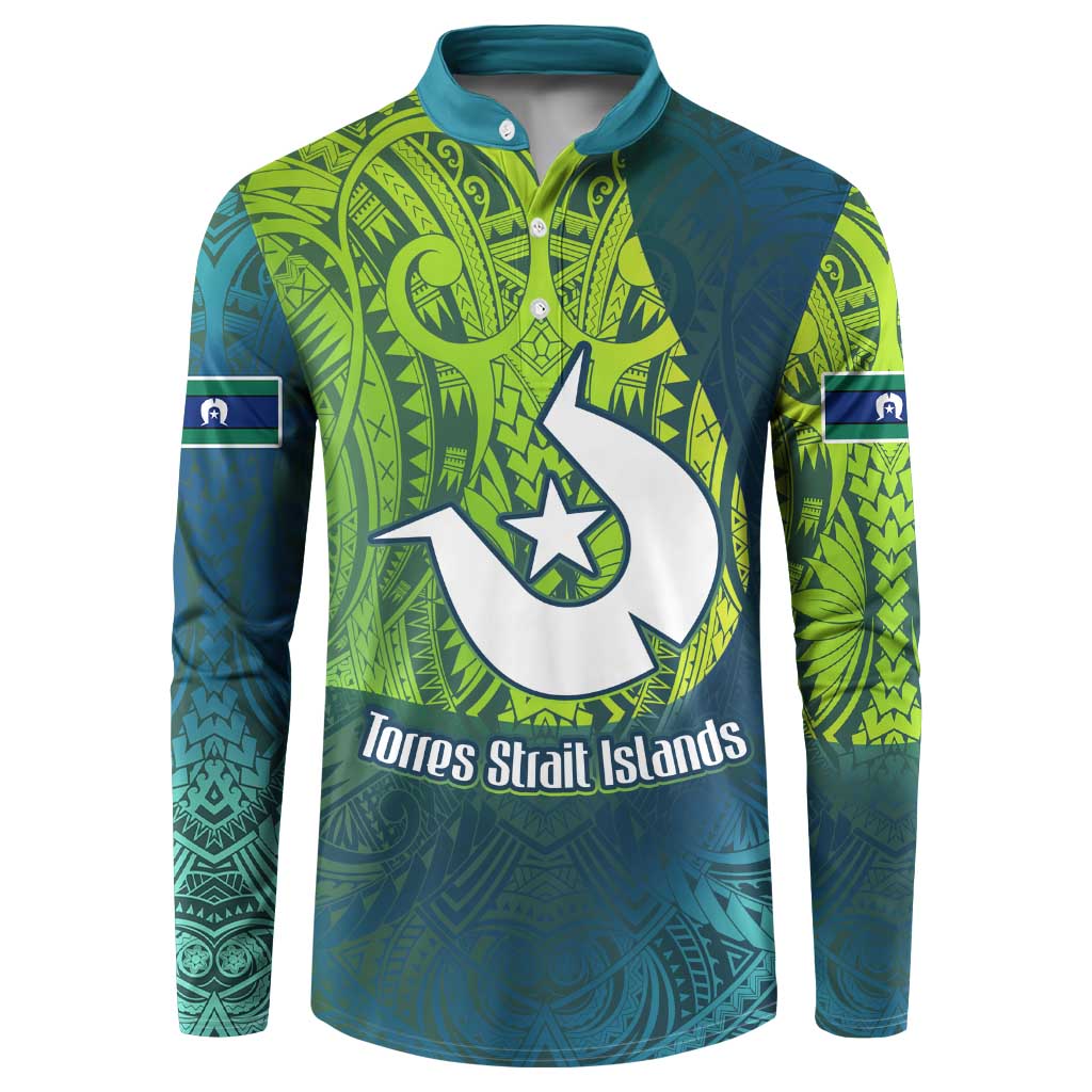 Torres Strait Islands Button Sweatshirt Vibrant Polynesian Tribal Pattern Art