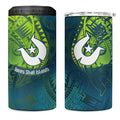 Torres Strait Islands 4 in 1 Can Cooler Tumbler Vibrant Polynesian Tribal Pattern Art