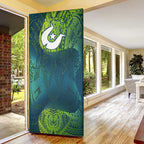 Torres Strait Islands Door Cover Vibrant Polynesian Tribal Pattern Art