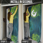 Torres Strait Islands Door Cover Vibrant Polynesian Tribal Pattern Art