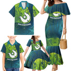 Torres Strait Islands Family Matching Mermaid Dress and Hawaiian Shirt Vibrant Polynesian Tribal Pattern Art