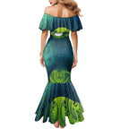 Torres Strait Islands Family Matching Mermaid Dress and Hawaiian Shirt Vibrant Polynesian Tribal Pattern Art