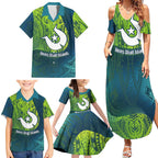 Torres Strait Islands Family Matching Summer Maxi Dress and Hawaiian Shirt Vibrant Polynesian Tribal Pattern Art
