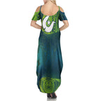Torres Strait Islands Family Matching Summer Maxi Dress and Hawaiian Shirt Vibrant Polynesian Tribal Pattern Art