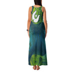 Torres Strait Islands Family Matching Tank Maxi Dress and Hawaiian Shirt Vibrant Polynesian Tribal Pattern Art