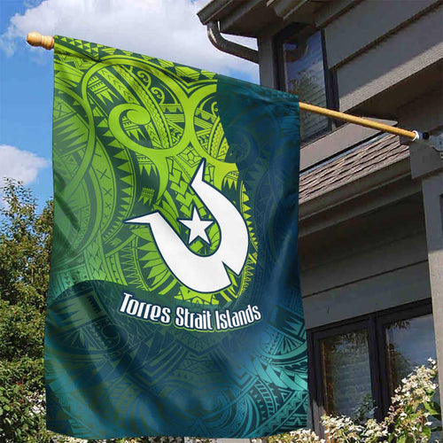 Torres Strait Islands Garden Flag Vibrant Polynesian Tribal Pattern Art