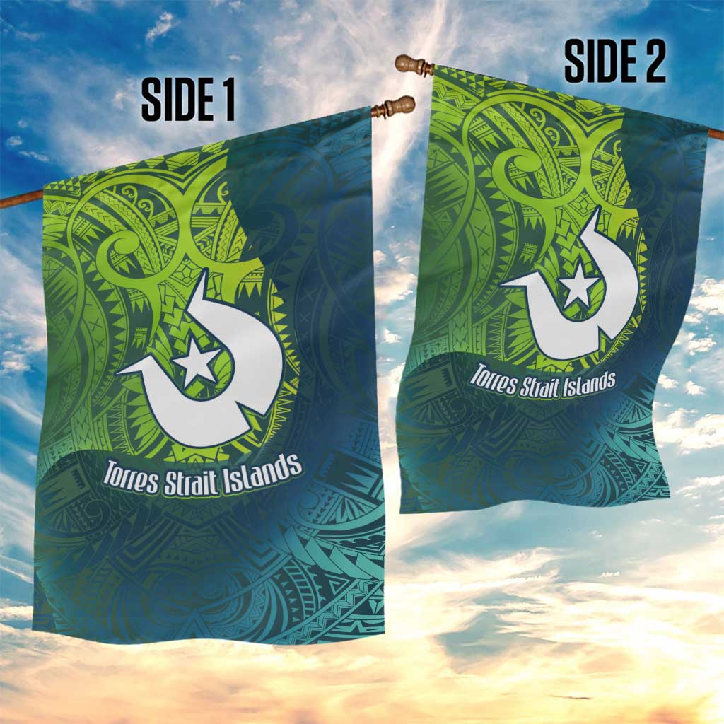 Torres Strait Islands Garden Flag Vibrant Polynesian Tribal Pattern Art