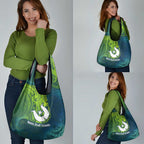 Torres Strait Islands Grocery Bag Vibrant Polynesian Tribal Pattern Art