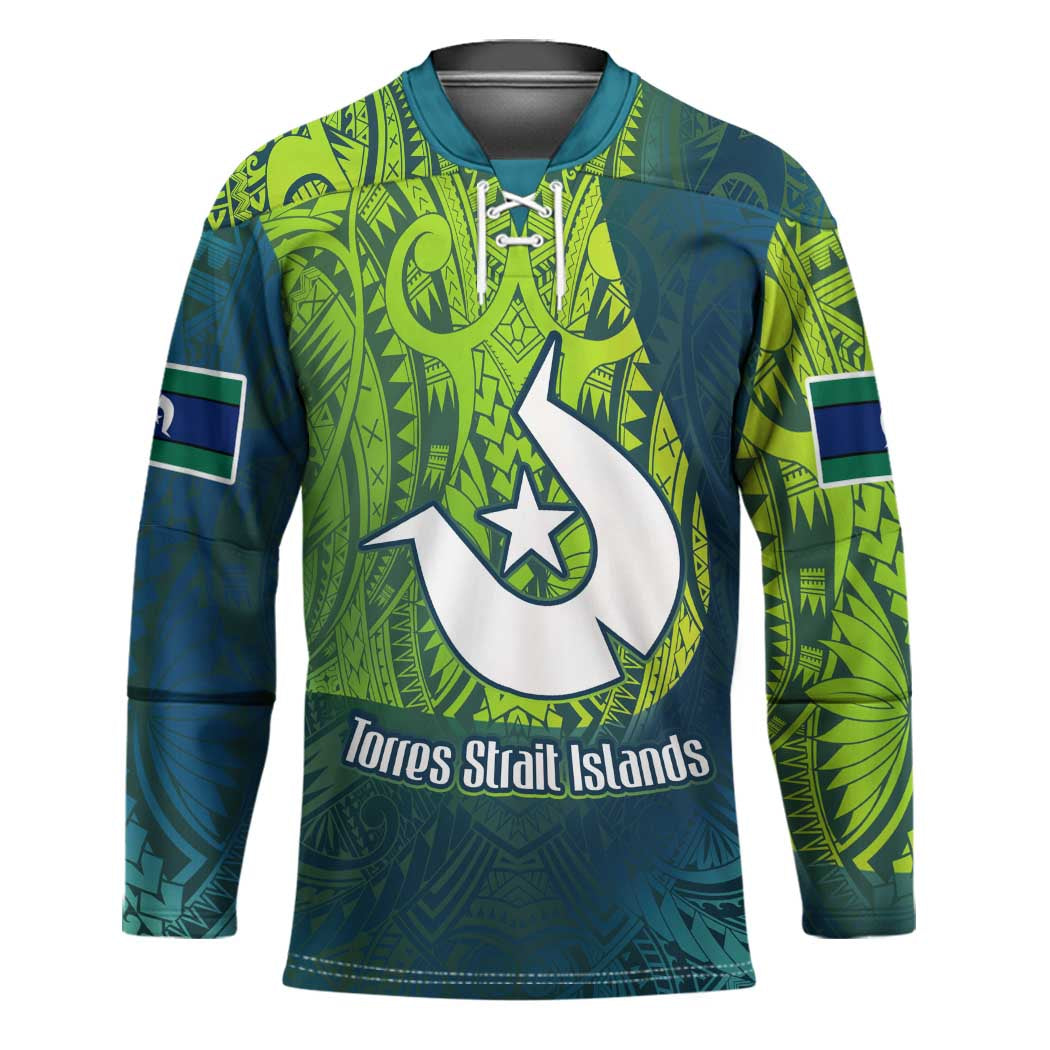 Torres Strait Islands Hockey Jersey Vibrant Polynesian Tribal Pattern Art
