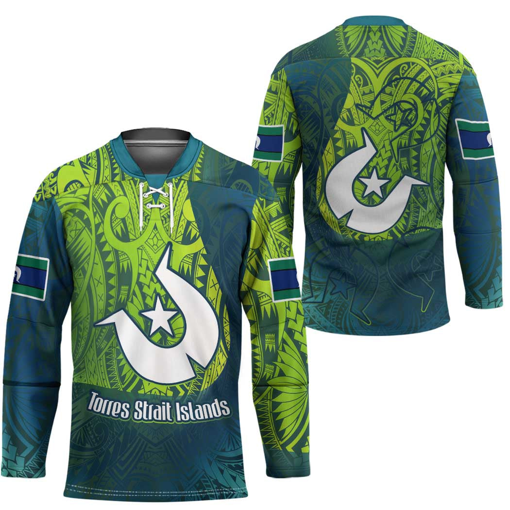 Torres Strait Islands Hockey Jersey Vibrant Polynesian Tribal Pattern Art