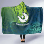 Torres Strait Islands Hooded Blanket Vibrant Polynesian Tribal Pattern Art