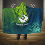 Torres Strait Islands Hooded Blanket Vibrant Polynesian Tribal Pattern Art