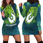 Torres Strait Islands Hoodie Dress Vibrant Polynesian Tribal Pattern Art