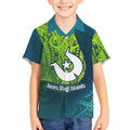 Torres Strait Islands Kid Hawaiian Shirt Vibrant Polynesian Tribal Pattern Art