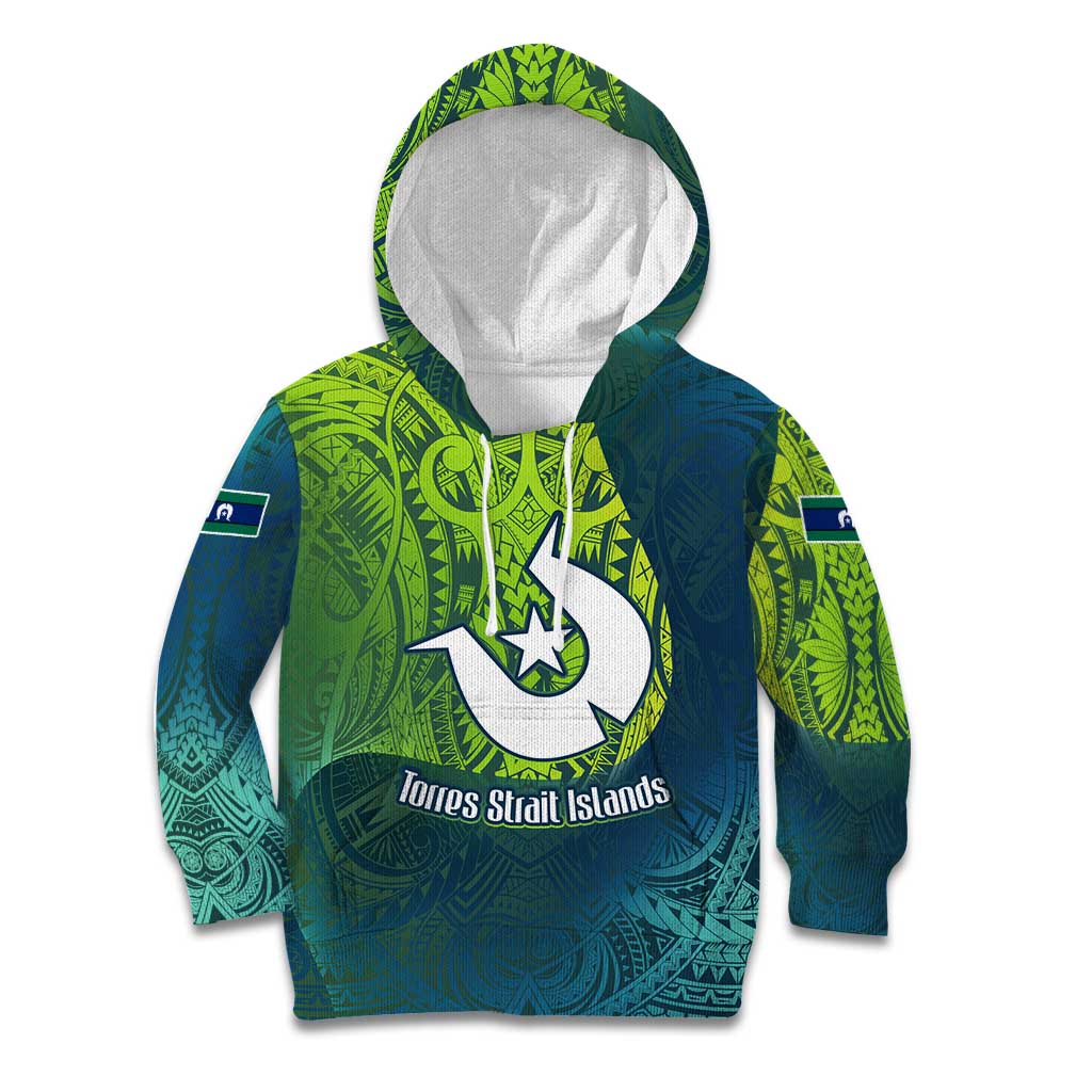 Torres Strait Islands Kid Hoodie Vibrant Polynesian Tribal Pattern Art