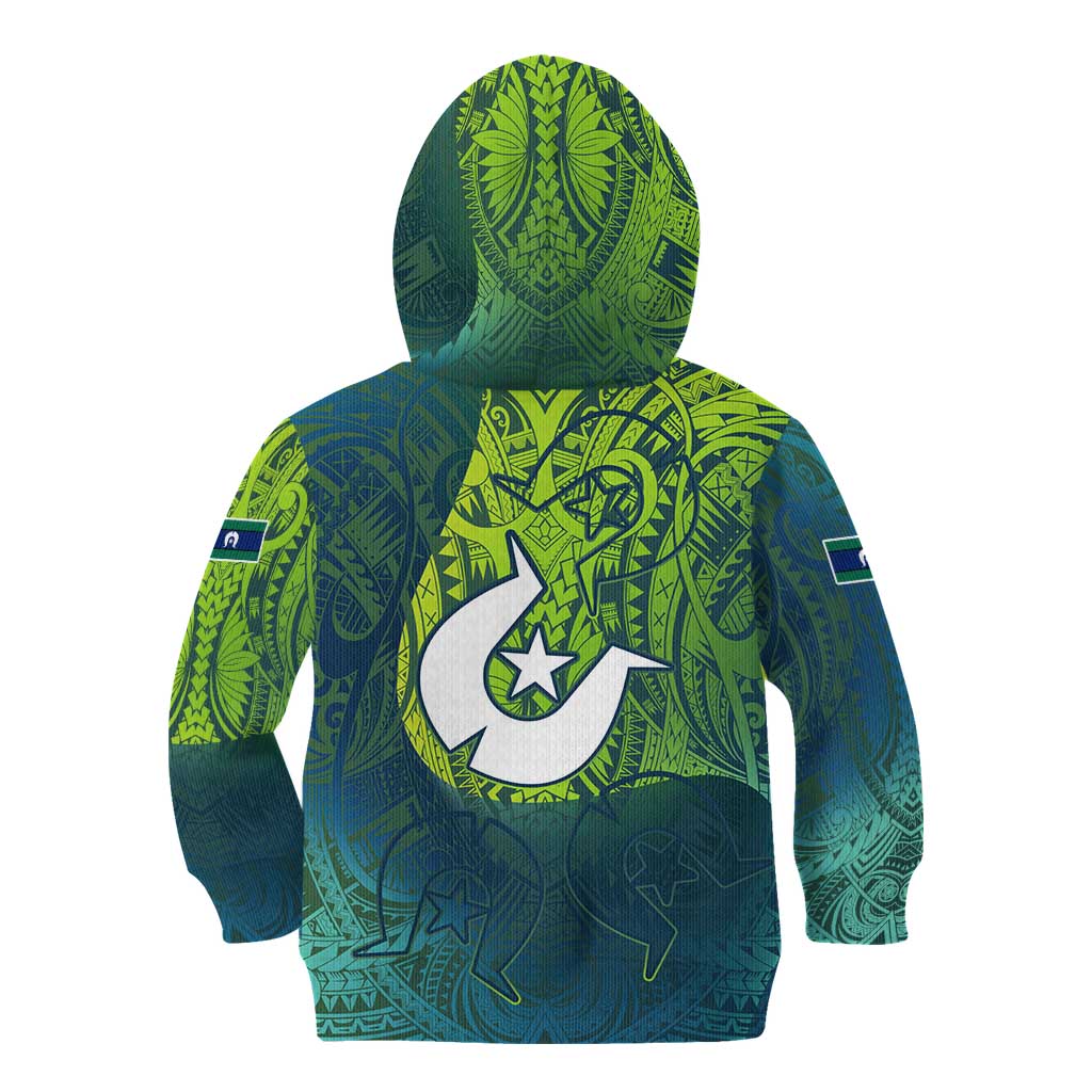 Torres Strait Islands Kid Hoodie Vibrant Polynesian Tribal Pattern Art