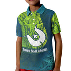 Torres Strait Islands Kid Polo Shirt Vibrant Polynesian Tribal Pattern Art