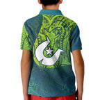 Torres Strait Islands Kid Polo Shirt Vibrant Polynesian Tribal Pattern Art