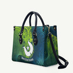Torres Strait Islands Leather Bag Vibrant Polynesian Tribal Pattern Art