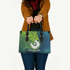 Torres Strait Islands Leather Bag Vibrant Polynesian Tribal Pattern Art
