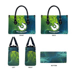 Torres Strait Islands Leather Bag Vibrant Polynesian Tribal Pattern Art