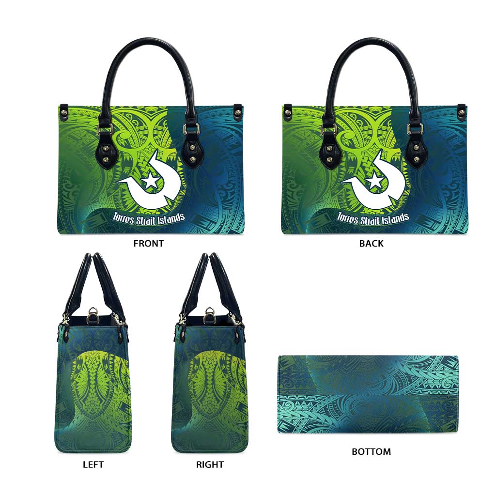 Torres Strait Islands Leather Bag Vibrant Polynesian Tribal Pattern Art