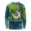 Torres Strait Islands Long Sleeve Shirt Vibrant Polynesian Tribal Pattern Art