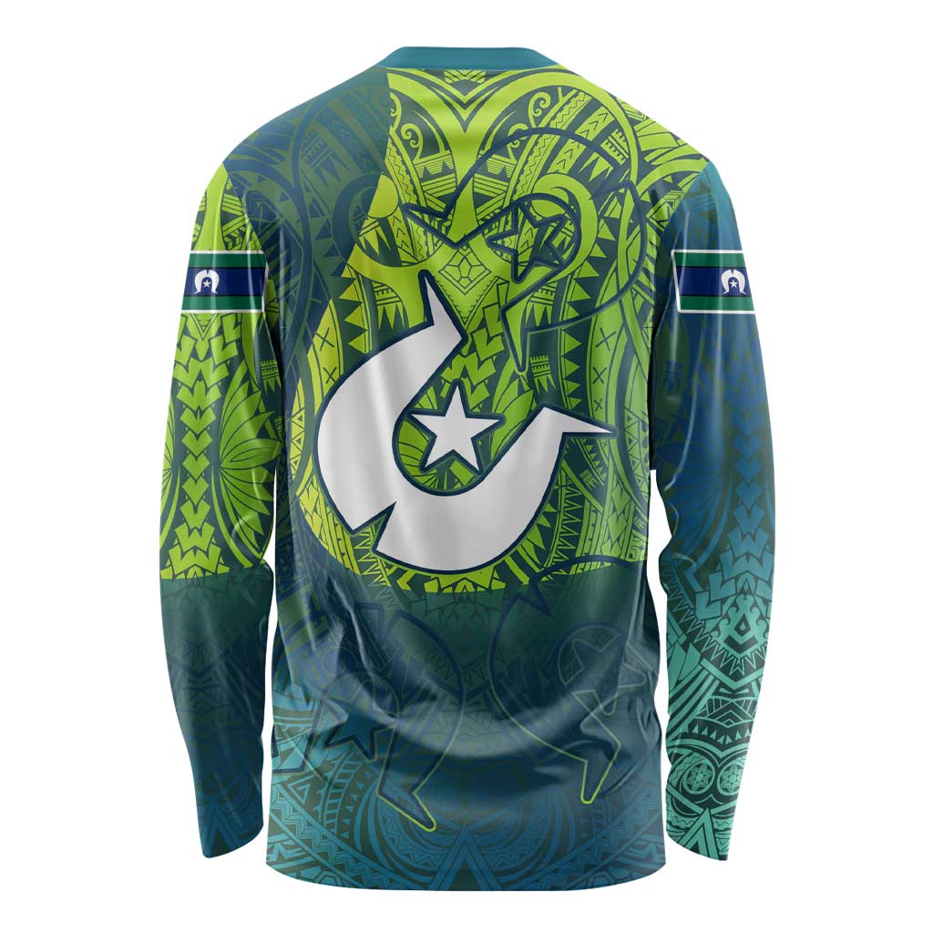 Torres Strait Islands Long Sleeve Shirt Vibrant Polynesian Tribal Pattern Art
