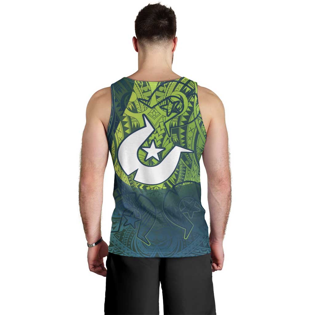 Torres Strait Islands Men Tank Top Vibrant Polynesian Tribal Pattern Art