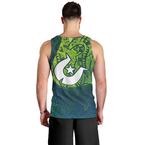 Torres Strait Islands Men Tank Top Vibrant Polynesian Tribal Pattern Art