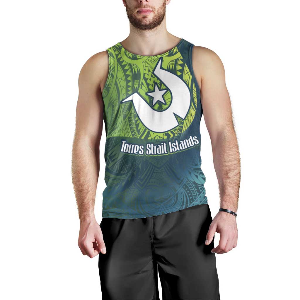 Torres Strait Islands Men Tank Top Vibrant Polynesian Tribal Pattern Art