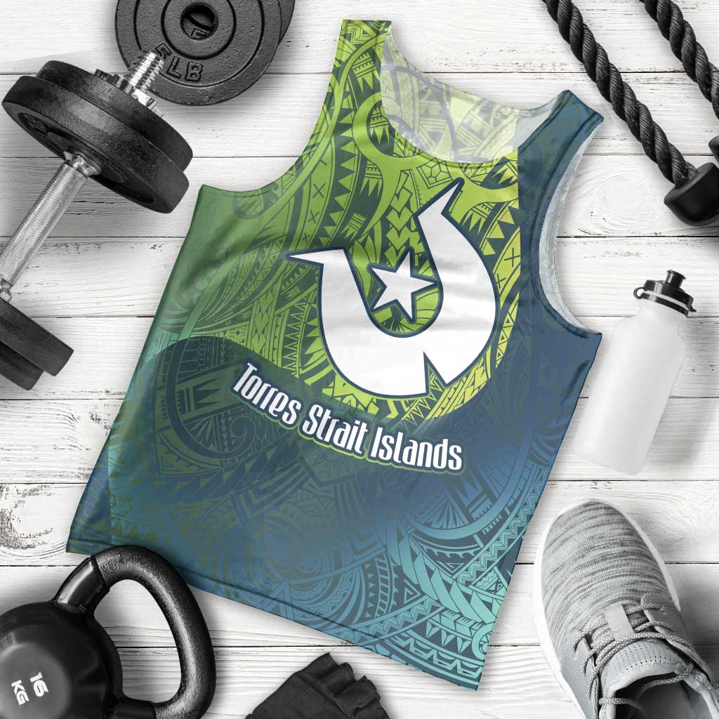 Torres Strait Islands Men Tank Top Vibrant Polynesian Tribal Pattern Art