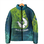 Torres Strait Islands Padded Jacket Vibrant Polynesian Tribal Pattern Art