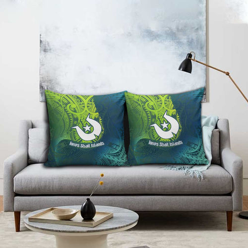 Torres Strait Islands Pillow Cover Vibrant Polynesian Tribal Pattern Art