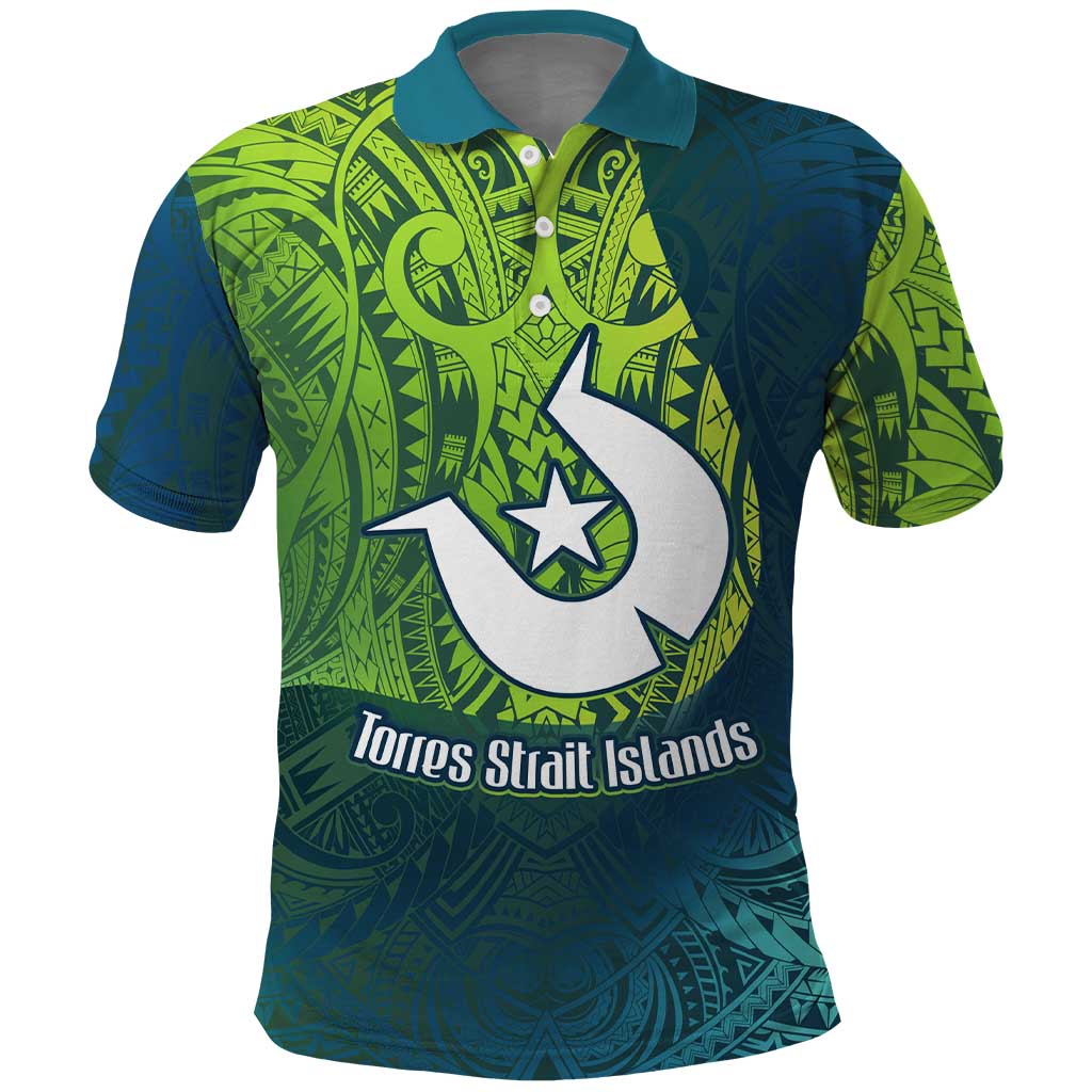 Torres Strait Islands Polo Shirt Vibrant Polynesian Tribal Pattern Art
