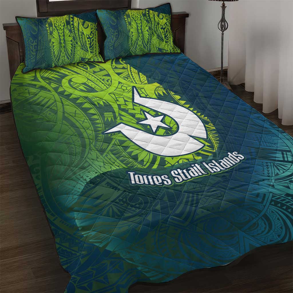 Torres Strait Islands Quilt Bed Set Vibrant Polynesian Tribal Pattern Art
