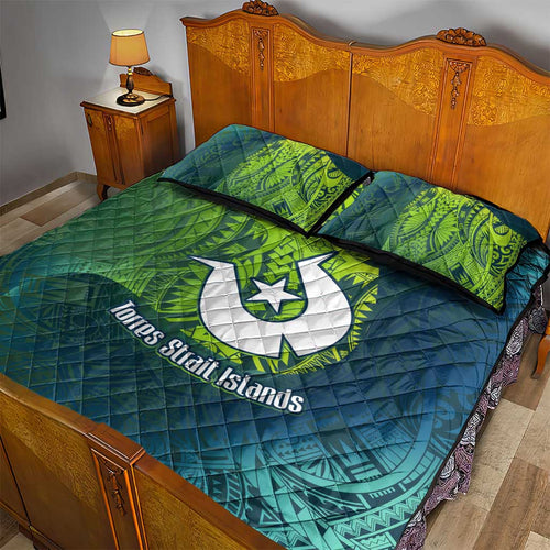 Torres Strait Islands Quilt Bed Set Vibrant Polynesian Tribal Pattern Art