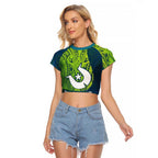 Torres Strait Islands Raglan Cropped T Shirt Vibrant Polynesian Tribal Pattern Art