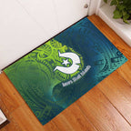 Torres Strait Islands Rubber Doormat Vibrant Polynesian Tribal Pattern Art