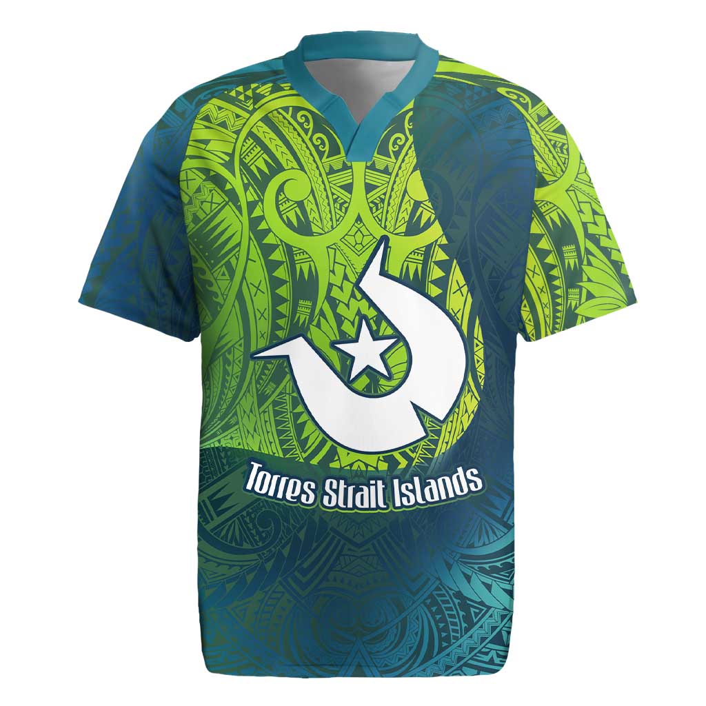 Torres Strait Islands Rugby Jersey Vibrant Polynesian Tribal Pattern Art