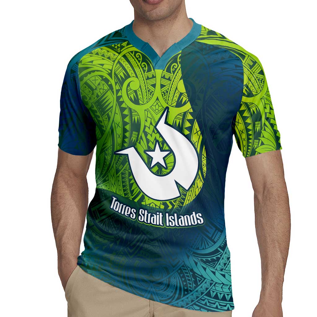 Torres Strait Islands Rugby Jersey Vibrant Polynesian Tribal Pattern Art