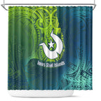 Torres Strait Islands Shower Curtain Vibrant Polynesian Tribal Pattern Art