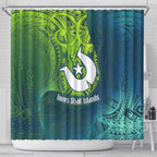 Torres Strait Islands Shower Curtain Vibrant Polynesian Tribal Pattern Art