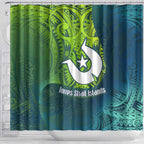 Torres Strait Islands Shower Curtain Vibrant Polynesian Tribal Pattern Art