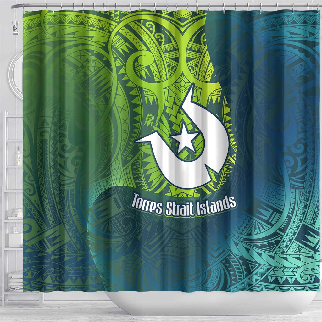 Torres Strait Islands Shower Curtain Vibrant Polynesian Tribal Pattern Art