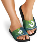Torres Strait Islands Slide Sandals Vibrant Polynesian Tribal Pattern Art
