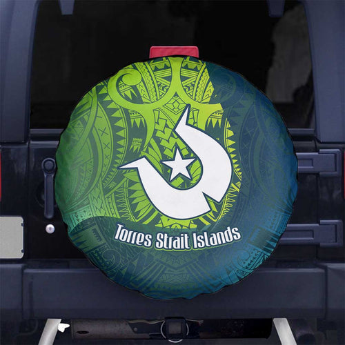 Torres Strait Islands Spare Tire Cover Vibrant Polynesian Tribal Pattern Art
