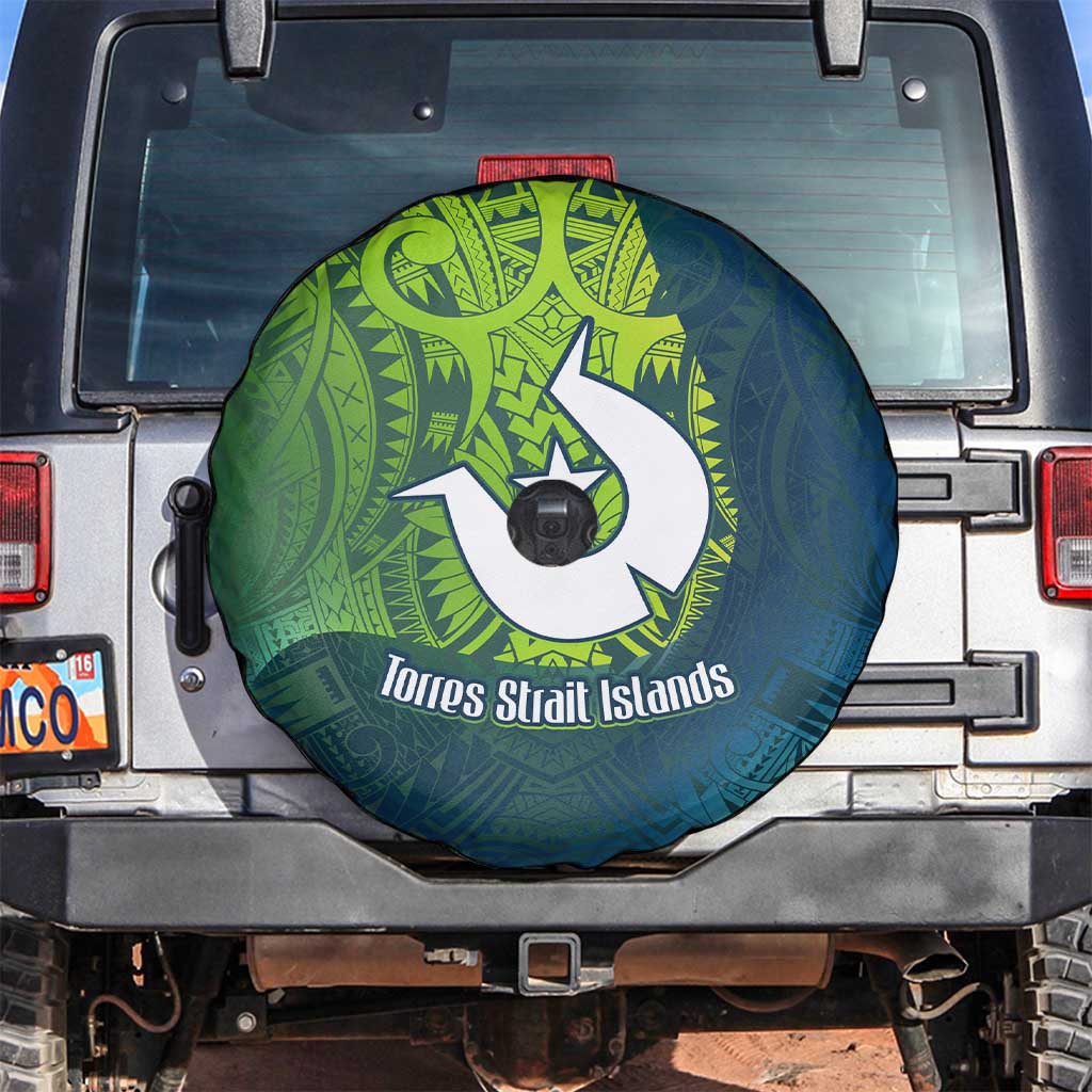Torres Strait Islands Spare Tire Cover Vibrant Polynesian Tribal Pattern Art