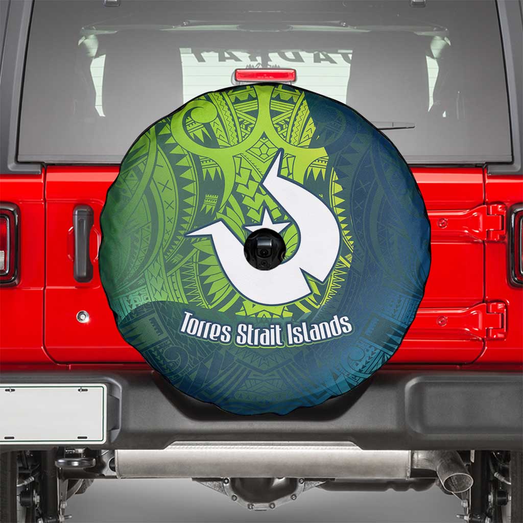 Torres Strait Islands Spare Tire Cover Vibrant Polynesian Tribal Pattern Art